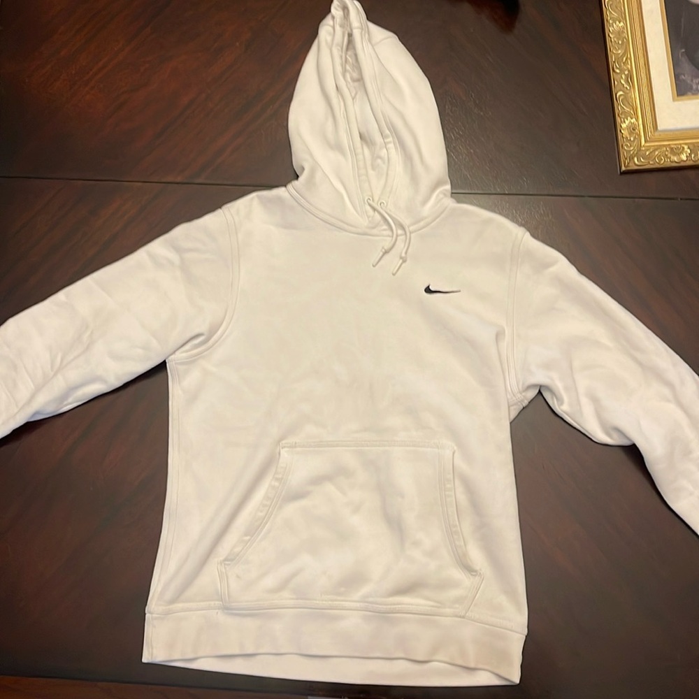 Nike White Hoodie -Sz M